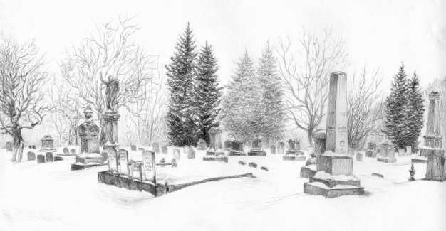 Graveyard in the Snow